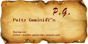 Peltz Geminián névjegykártya